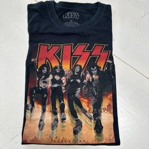 Kiss Charcoal Tee with Bold Logo